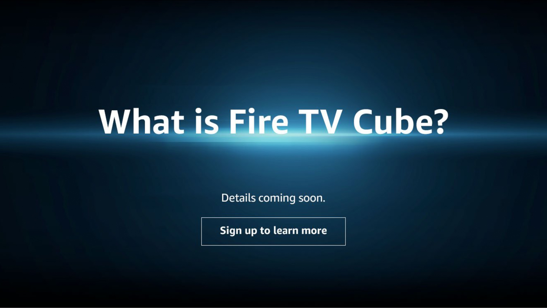 Amazon Teases Yet To Be Released Fire TV Cube